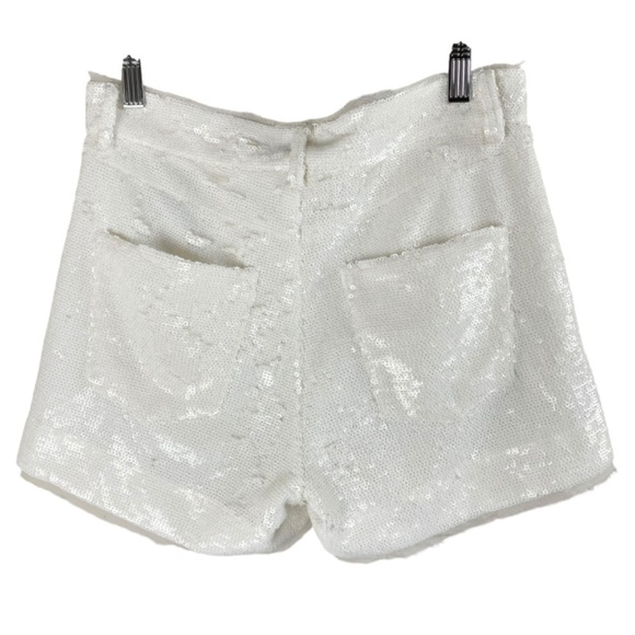 ZADIG & VOLTAIRE - Storm Sequin Short in White Size 34 - Picture 2 of 7